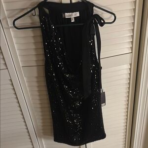 Black Sequin mini jennifer lopez sequin dress. sexy